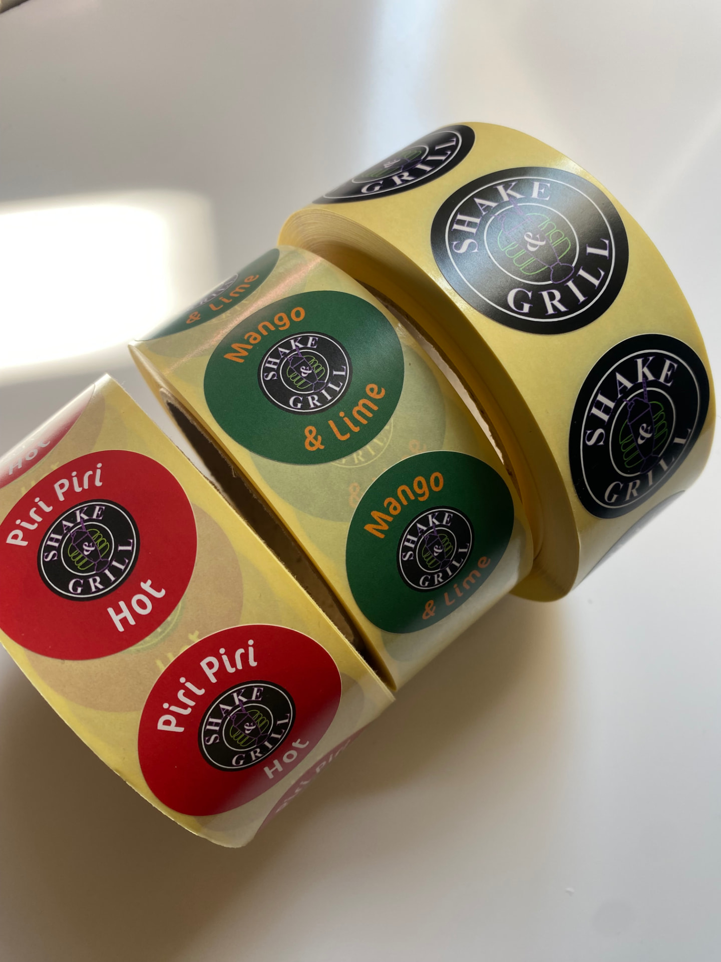 Red Lotus Biscoff labels on a roll